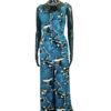 (Large) Vintage Turquoise Wide Leg Abstract Print Romper - Image 2
