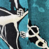 (Large) Vintage Turquoise Wide Leg Abstract Print Romper - Image 4