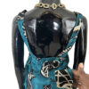 (Large) Vintage Turquoise Wide Leg Abstract Print Romper - Image 6