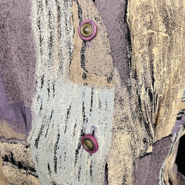 (Medium) Earth Colors Vintage Women Tie In The Front Shirt/Blouse - Image 5