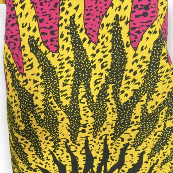 (Medium) African Print Turtleneck Pink and Yellow Blouse - Image 4
