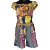 (Size- 8) Girl Stretch African Print Multicolor Romper