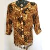 (One Size) African Women Vintage Burnt Orange Tribal Print Shirt/ Blouse