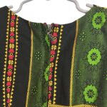 (2T) Toddler Girl African Print Green Blouse and Shorts Outfit - Image 4