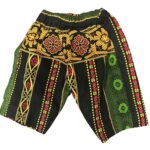 (2T) Toddler Girl African Print Green Blouse and Shorts Outfit - Image 5