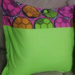 3 African Print Pink and Green Throw Pillow Cases - Image 3