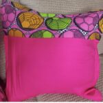 3 African Print Pink and Green Throw Pillow Cases - Image 4