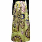 (2XL) African Print Women Yellow Flair Out Long Skirt - Image 2