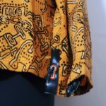 (XL) Veda Key Design Women Burnt Orange Blouse with Black Leather Embroidery Detail - Image 5