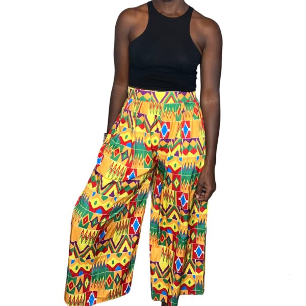 (One Size) Wide Leg Women Multicolor Ghana Pants