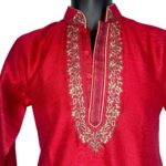(Medium) Middle Eastern Style Men Red Traditional Long Top / Shirt - Image 4