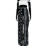 (2XL) African Mud Cloth Black & Ivory Women Pants - Image 3