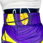 (Large)Purple & Yellow High Waist Women African Print Pants - Image 4