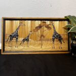 Wooden Brown & Black Africa Animals Framed 3D Framed Picture
