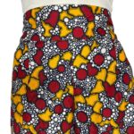 (M/L) Orange & Red Women African Print Gaucho Pants - Image 3