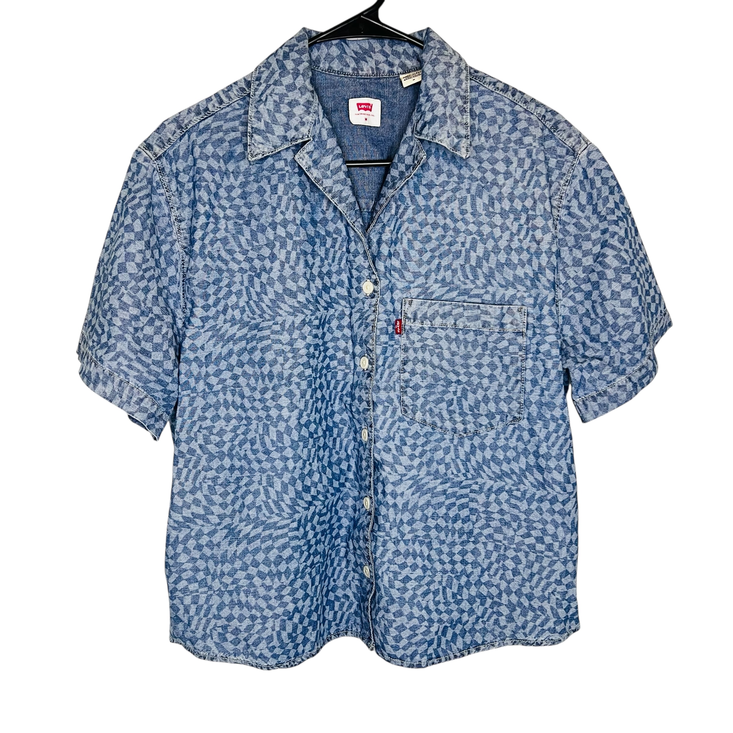 (Medium) Blue Jean Retro Look Levi’s Collar Shirt