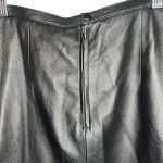 (Medium) 90s Vintage 100% Leather Women Black Short Skirt - Image 4