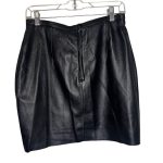 (Medium) 90s Vintage 100% Leather Women Black Short Skirt - Image 5