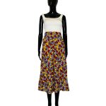 Orange & Red Women African Print Gaucho Pants