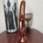 Brown Wooden African Circle of Love Carving - Image 2