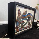 Wooded Boxed Matte Black Light Up African Egyptian Framed Picture - Image 2