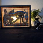 Wooded Boxed Matte Black Light Up African Egyptian Framed Picture - Image 6