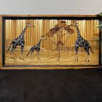 Wooden Brown & Black Africa Animals Framed 3D Framed Picture - Image 2