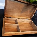 Wooden Carved Caribbean Island, Haitian Black Jewelry Box - Image 6