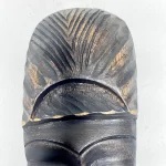 Miniature African Wooden Brownish Black Carving Mask Home Decor - Image 3