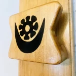 Wooden Brown African Ghana Symbol & Mini Statue Mail & Key Holder Home Decor - Image 3