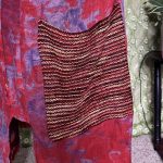 (One Size) African Red & Purple Tye Dye Women Authentic Mud Cloth Long Dress - Image 7