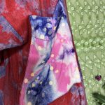 (One Size) African Red & Purple Tye Dye Women Authentic Mud Cloth Long Dress - Image 9