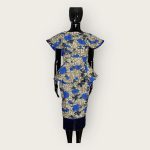 Blue and Brown Women Two Piece Ankara Print Blouse and Skirt