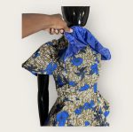 Blue and Brown Women Two Piece Ankara Print Blouse and Skirt - Image 4