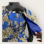 Blue and Brown Women Two Piece Ankara Print Blouse and Skirt - Image 7
