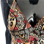 (Medium) African Print Spaghetti Strap Multi Color Women Blouse/ Bikini Top.. - Image 4