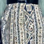 (2XL) Green And Beige Abstract Print Women Short Skirt - Image 6
