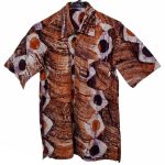 (Small) African Tye Dye Print Orange and Purple Men/ Boy Collar