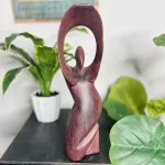 Brown Angel of Peace African Wooden Statue