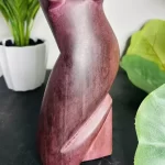 Brown Angel of Peace African Wooden Statue - Image 3
