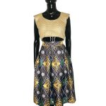 (Small) Middle Eastern Style Women Gold And Pearl Embroidery Halter Top - Image 2