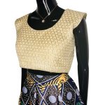 (Small) Middle Eastern Style Women Gold And Pearl Embroidery Halter Top - Image 3