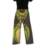 (Kids Large) Ankara, Print Girl, Green Design Pants - Image 2