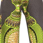 (Kids Large) Ankara, Print Girl, Green Design Pants - Image 4