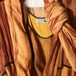 (One Size) African Women Burnt Orange Three Piece Scarf, Dress, & Cardigan - Image 9