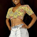 (Small) Women Yellow Ankara Print Halter Top Blouse that Ties In The Front