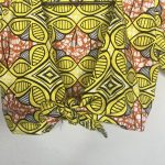 (Small) Women Yellow Ankara Print Halter Top Blouse that Ties In The Front - Image 4