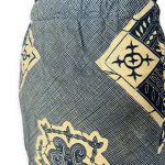 (Large) Light Blue And Light Brown Africa Print Women Mini Skirt - Image 4