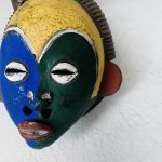 Colorful Clay Mini African Mask Wall Decor - Image 3