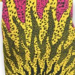 African Print Turtleneck Pink and Yellow Blouse - Image 4